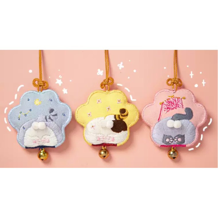 DIY Bộ Dụng Cụ Thêu Túi Thơm Thủ Công Họa Tiết Xinh Xắn Đáng Yêu - Mèo Xinh Cat Kitten Embroidery - ZEN Handmade