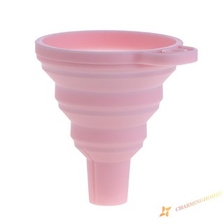 Protable Mini Silicone Foldable Liquid Funnel Hopper Kitchen Tool Gadget