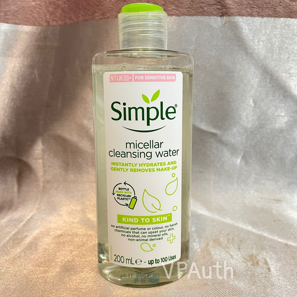 Nước tẩy trang Simple micellar cleansing water