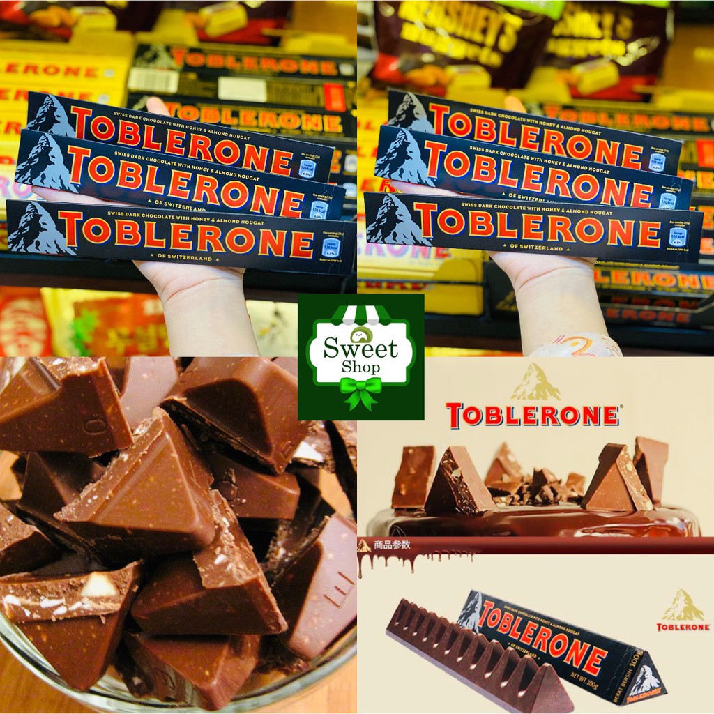 Sôcôla sữa Toblerone mật ong – hạnh nhân (thanh 100g)