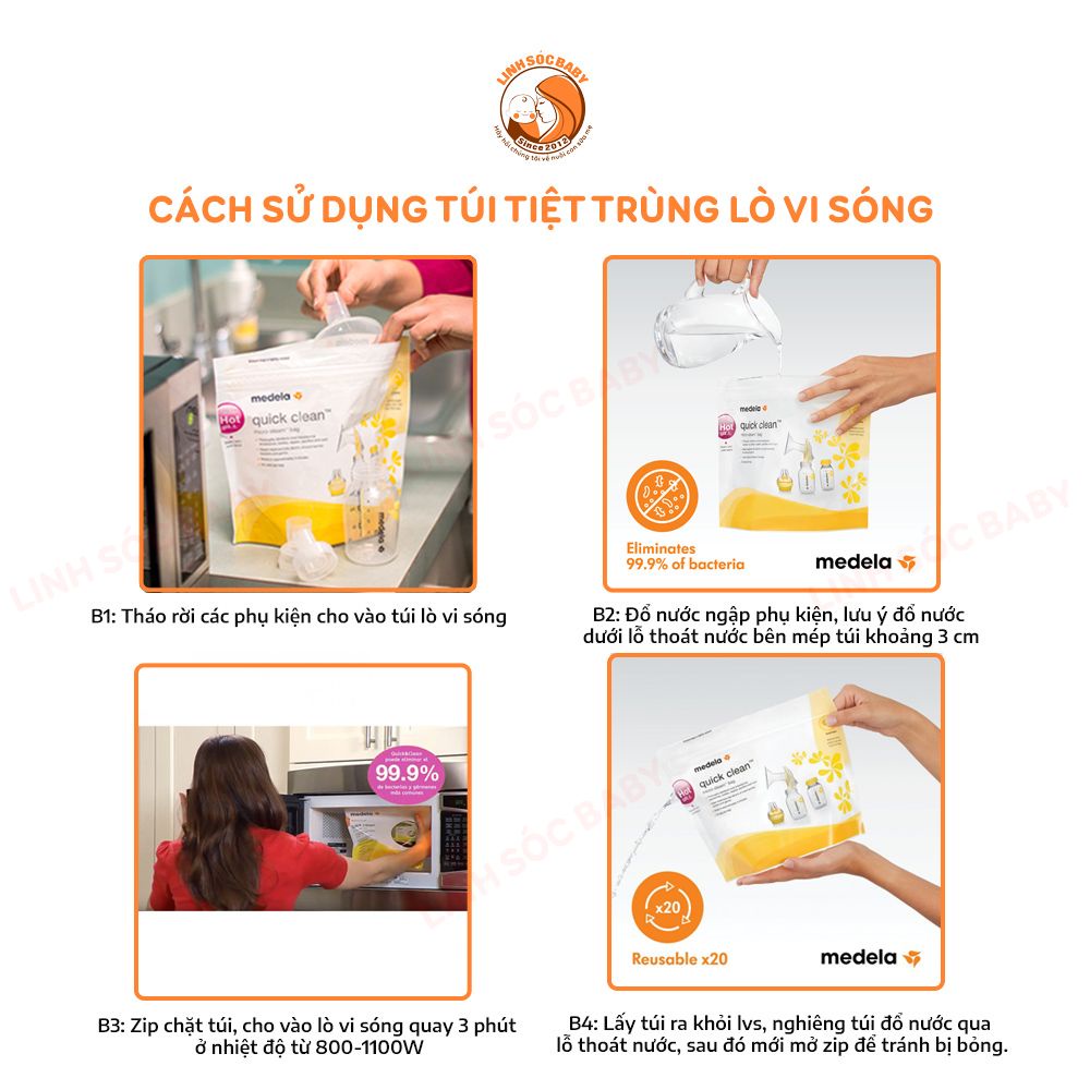 Túi Tiệt Trùng Lò Vi Sóng