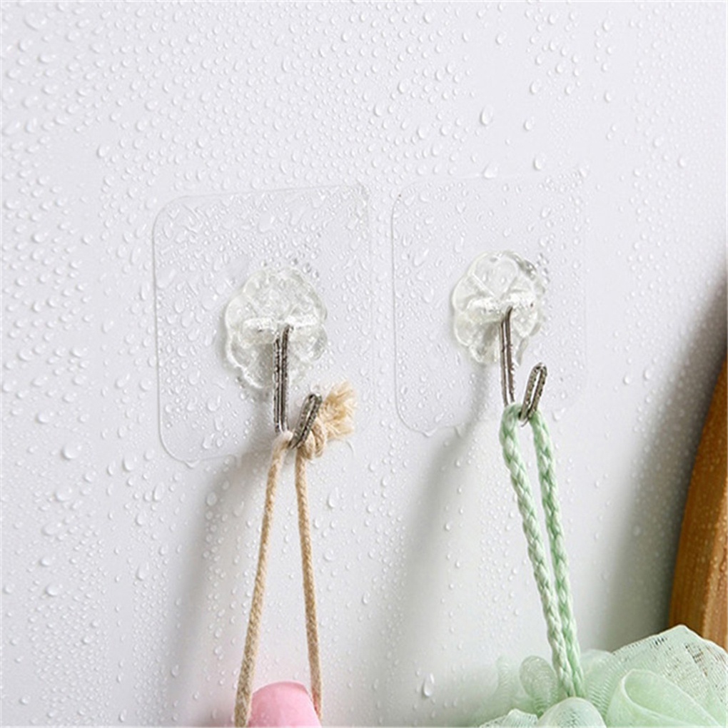 Set 10 Móc Treo Đồ Dán Tường Trong Suốt Tiện Dụng