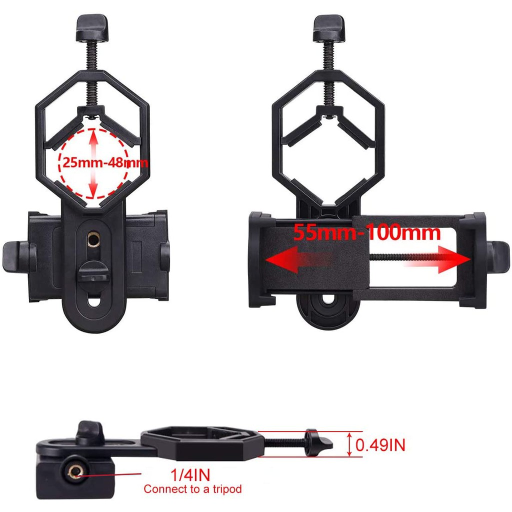Giá đỡ điện thoại SVBONY kích thước nhỏ gọn di động cho thiết bị có đường kính 25-48mm