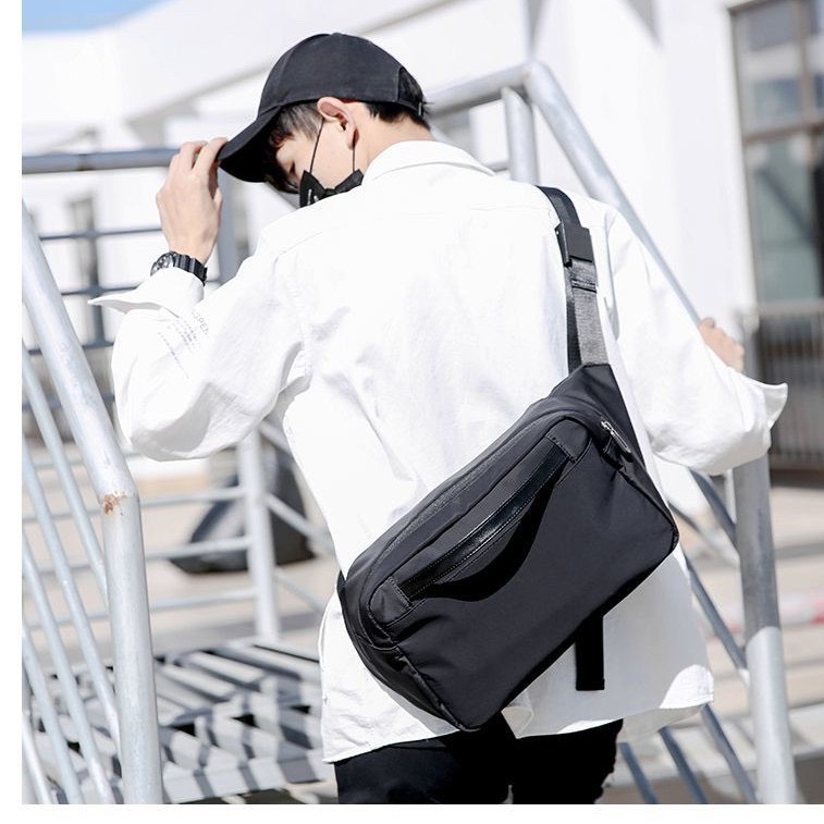 Túi đeo chéo vải canvas balo nam nữ thời trang ulzzang chống nước unisex trước ngực phù hợp học sinh sinh viên đi chơi | BigBuy360 - bigbuy360.vn