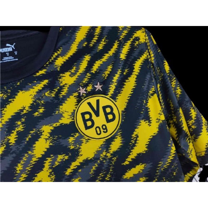 Áo Thun Bóng Đá Dortmund Training Prematch Màu Vàng Đen 2021 / 2022