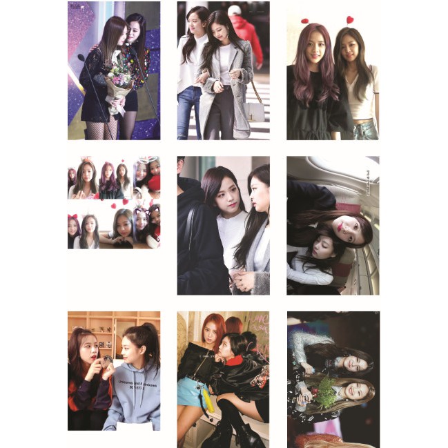 Lomo card 63 ảnh BLACKPINK Couple JenSoo (Jennie + Jisoo)