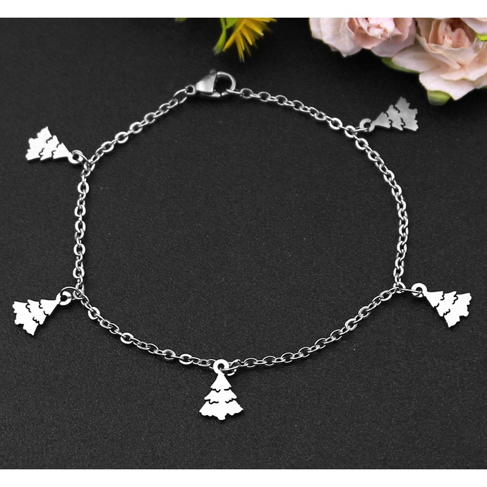 Lắc chân nữ inox nhiều mẫu