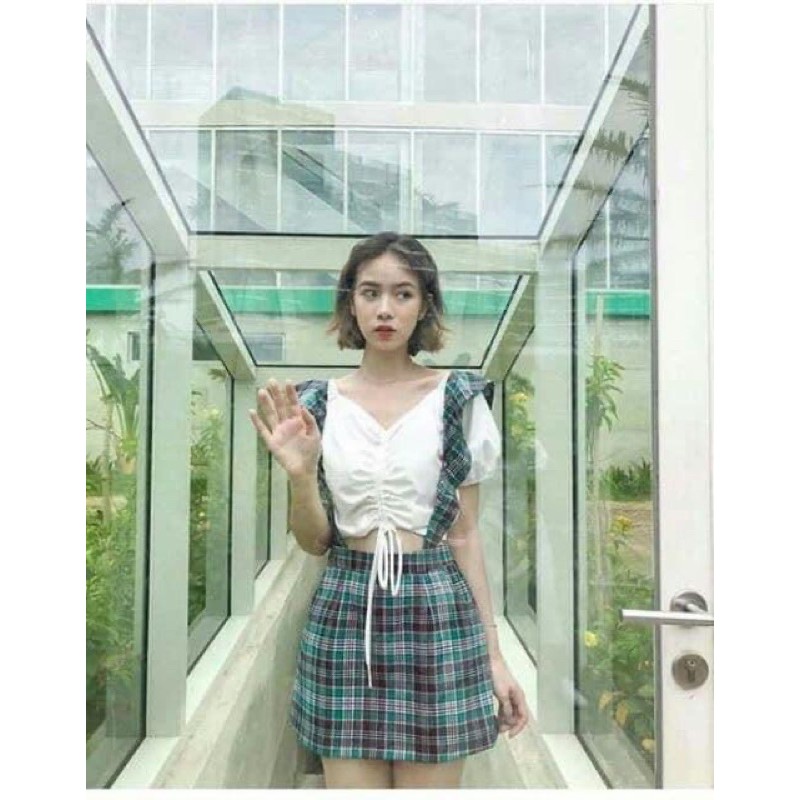 [ SIÊU SALE 42% ] [Rẻ Vô Địch] Áo Croptop Dây Rút Basic(Hàng Có Sẵn, Ảnh Thật) | BigBuy360 - bigbuy360.vn