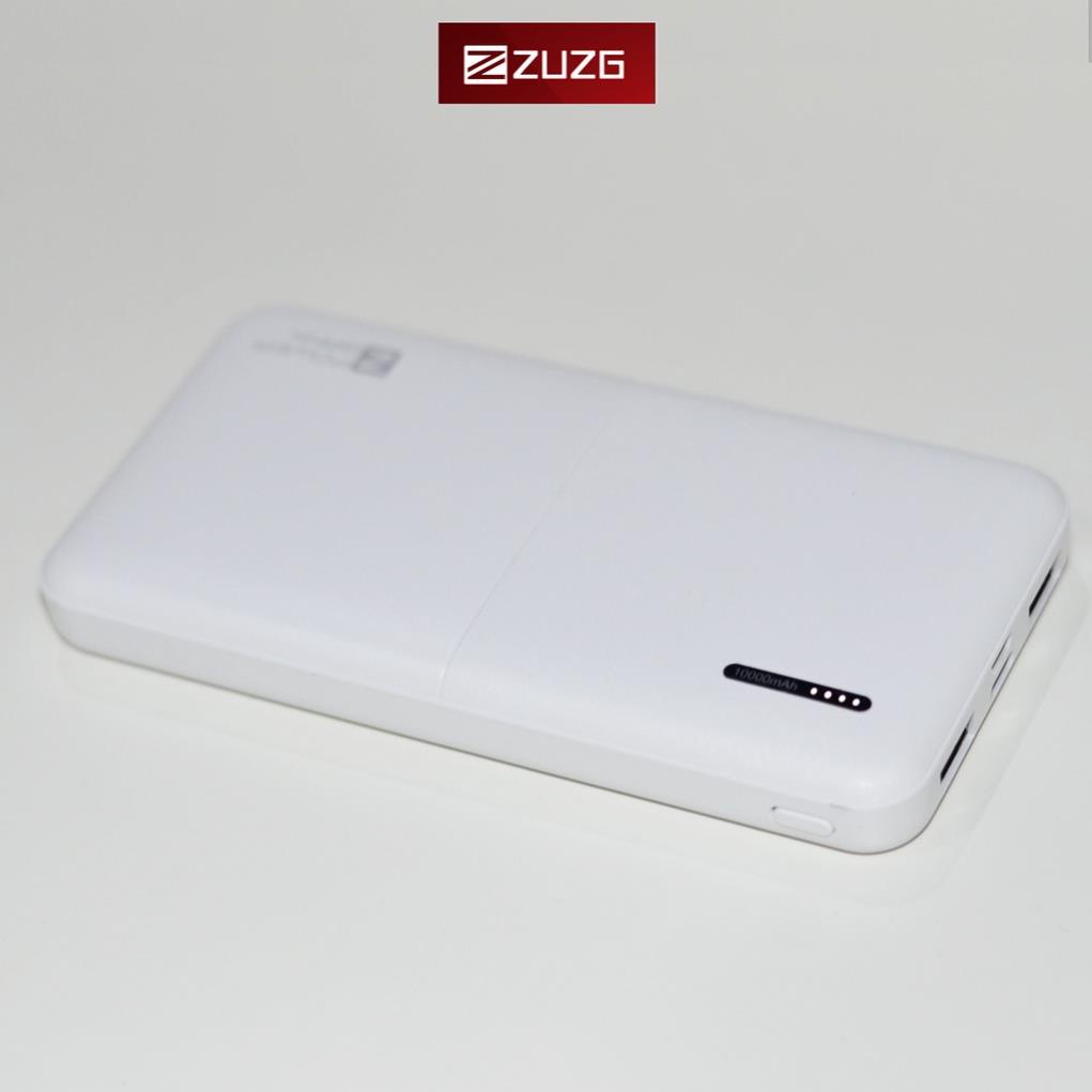 Sạc dự phòng 2 cổng 10000mAh - bảo hành 6 tháng - chính hãng ZUZG J01