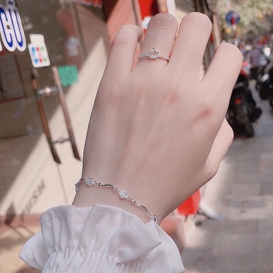 Nhẫn Bạc Nữ, Bạc Thật ss925 Đính Đá, Cam Kết Sáng Đẹp Không Xỉn Màu - Mã TSJ10
