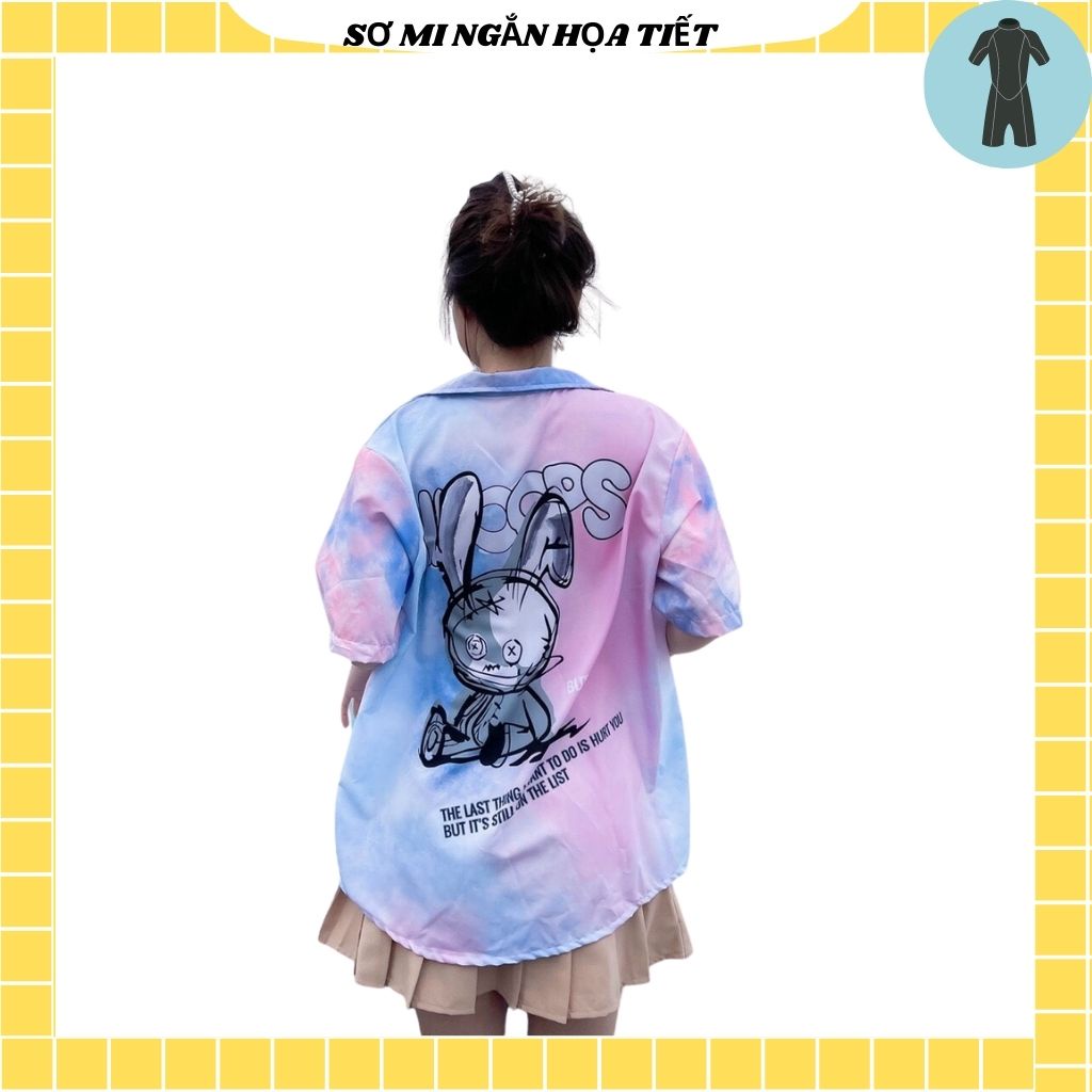 Áo Sơ Mi Tay Ngắn Unisex Cổ Bẻ Phong Cách Hàn Quốc Freesize