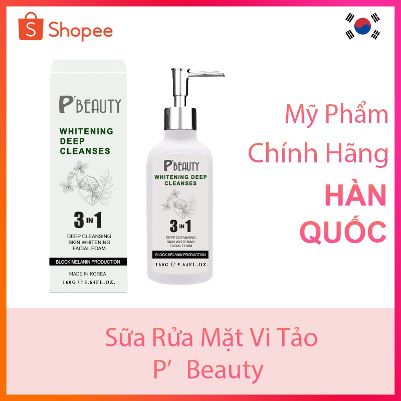 Sữa Rửa Mặt Vi Tảo Hàn Quốc P'Beauty