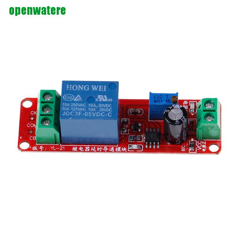 【open】DC 5V NE555 timer switch adjustable module 0-10s time delay relay module