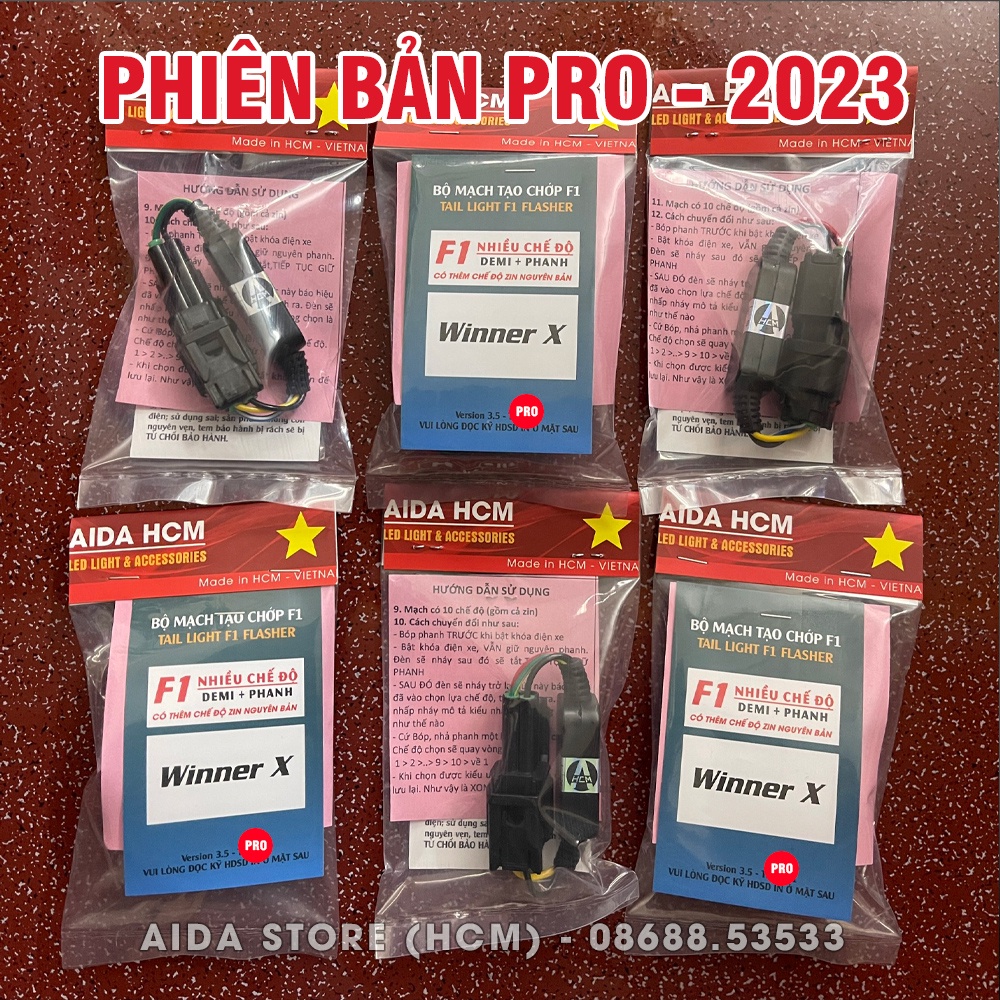 RSX 160 - Winner X - Bộ mạch sẵn giắc zin tạo chớp stop F1 nhiều kiểu + 1 zin - RSX 150 in Malaysia, Indonesia