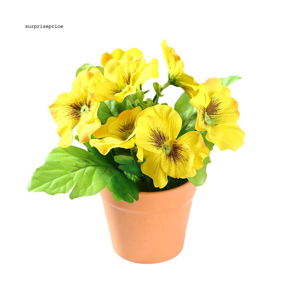 Set chậu + cây bonsai giả không phai màu trang trí đa năng