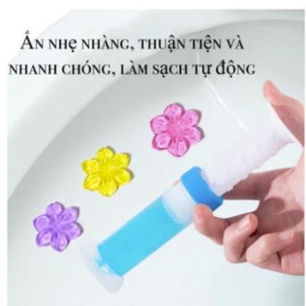 Gel thơm 7 mùi làm sạch khử mùi vệ sinh Diệt khuẩn khử trùng bồn cầu hình bông hoa 88281 SHOP CR7