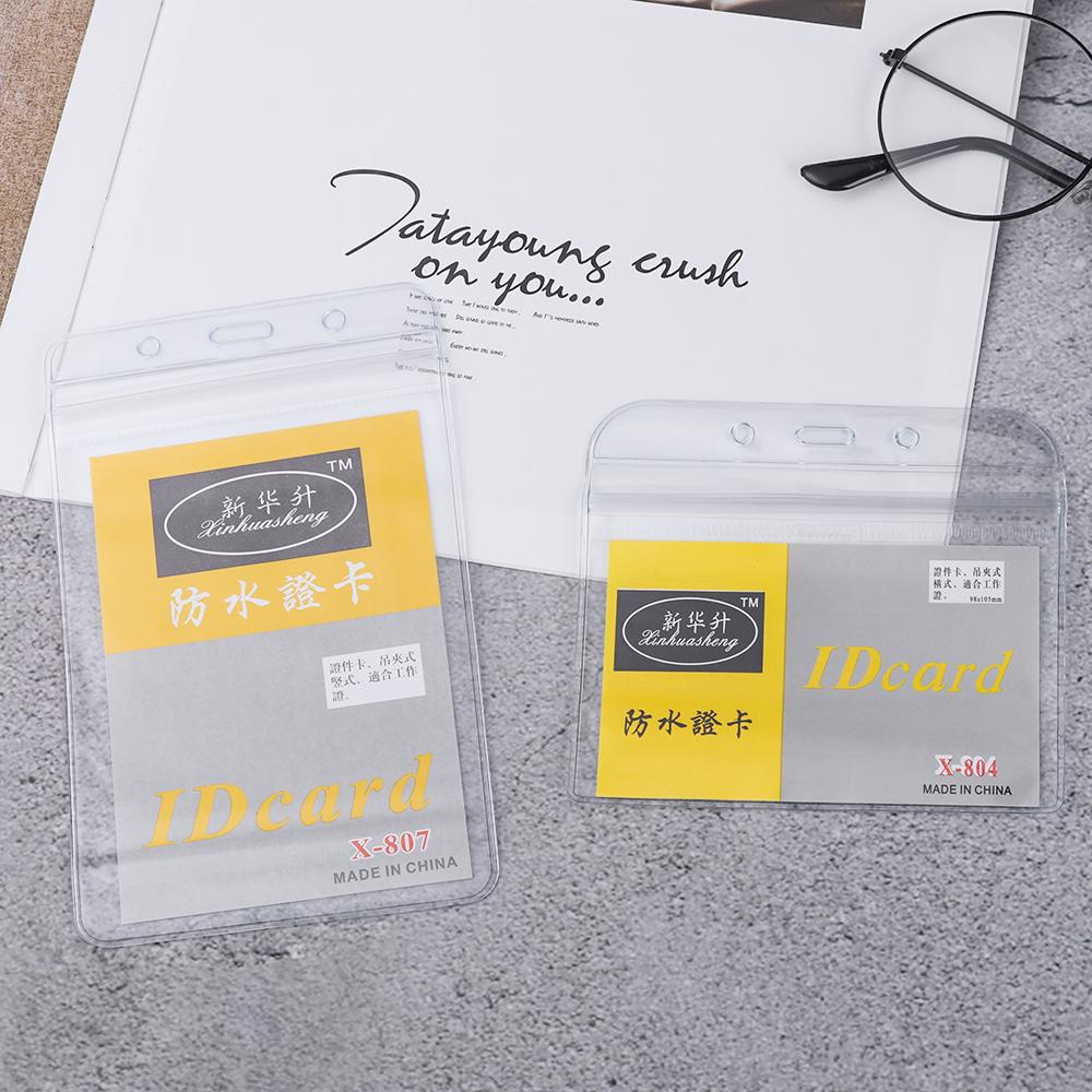 PINEVN Set 10 Giá Đỡ Thẻ Ghi Chú / Huy Hiệu Màu Trong Suốt Tiện Dụng