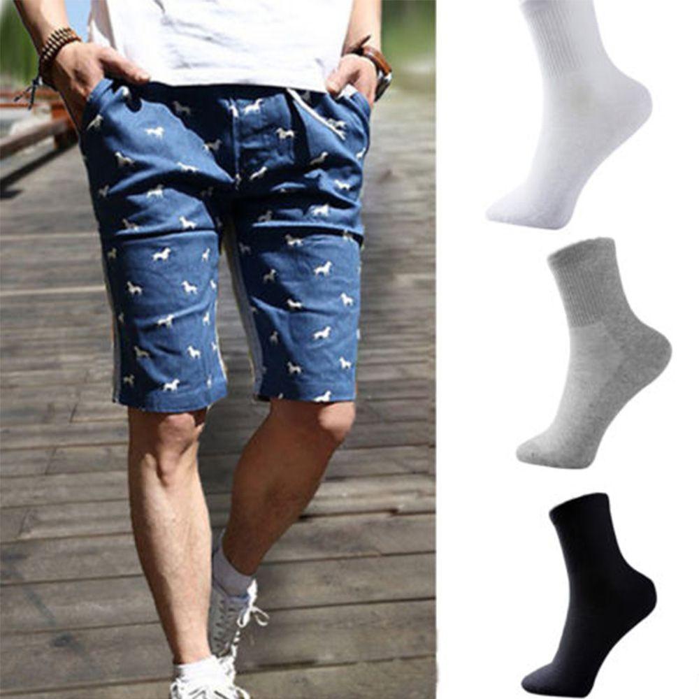 Set 5 Đôi Vớ Thể Thao Bằng Vải Cotton Mềm Mại Dành Cho Luyện Tập Bóng Rổ / Bóng Đá