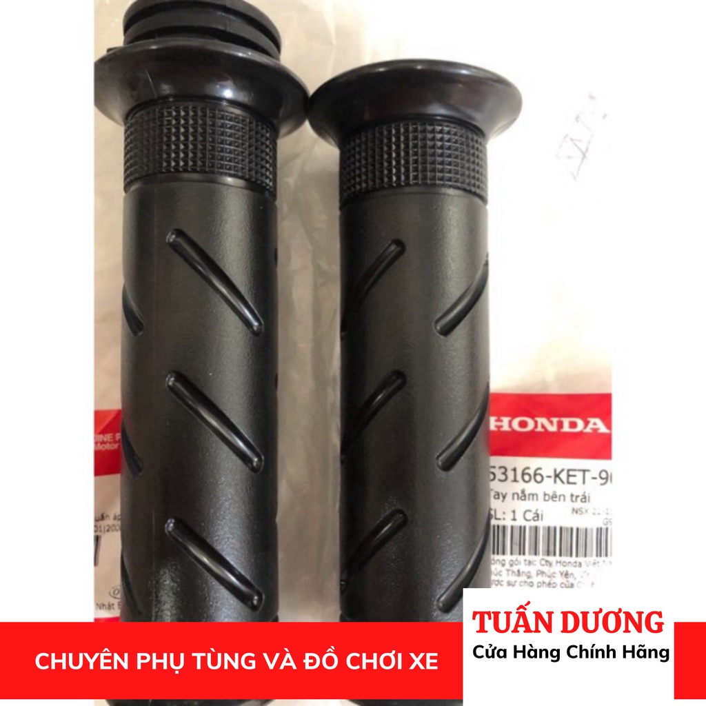 Cặp Tay Nắm Wave Nhỏ Hàng CHÍNH HÃNG Chuẩn Zin 100% - Cao Su Tay Lái Chuyên Dùng Cho Wave Alpha, Wave ZX Và Wave Thái