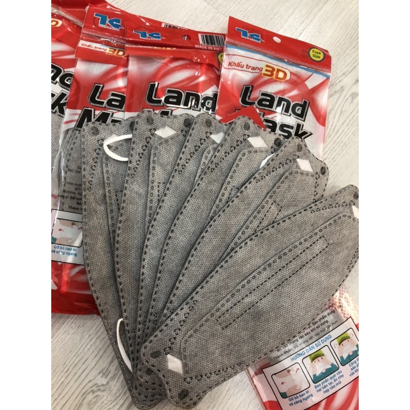 KHẨU TRANG LANDMAKS 3D KF94 (giá 6cái/ gói) XÁM | BigBuy360 - bigbuy360.vn