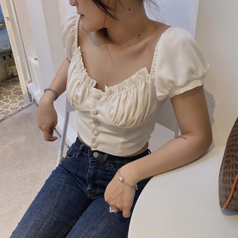 Áo Crotop tay ngắn / Bẹt vai