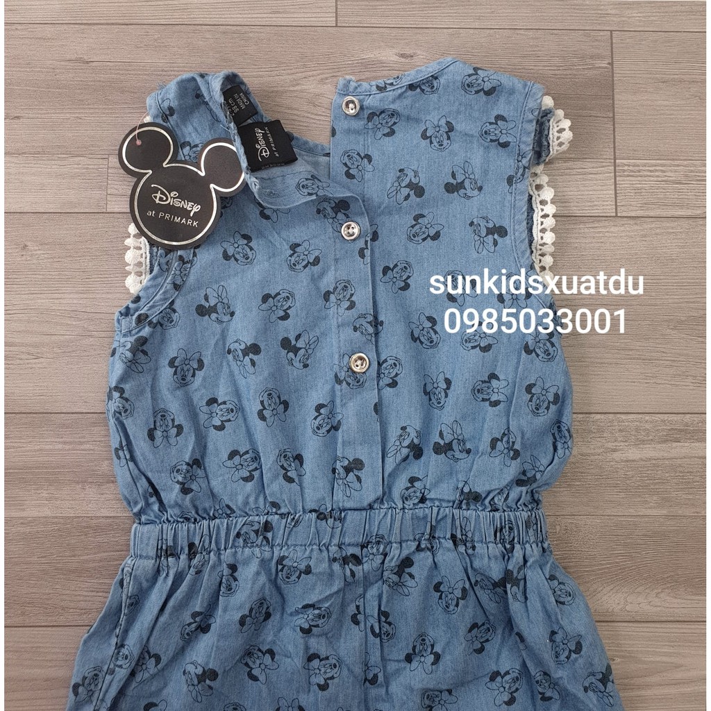 Jumsuit Minnie bò lụa viền ren