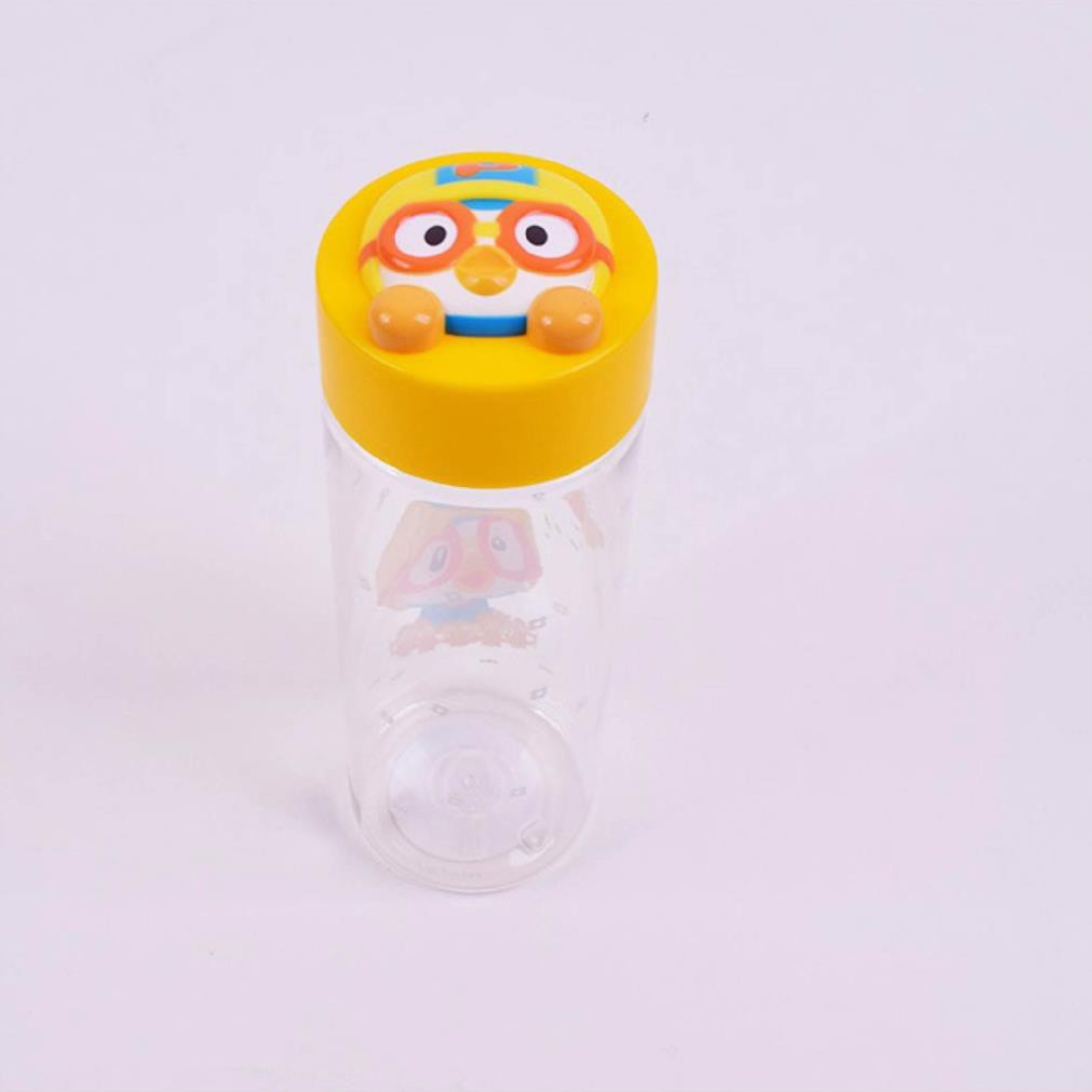 Bình Nước Cho Bé Pororo Peekaboo 3D Face Clear Bottle 500ml