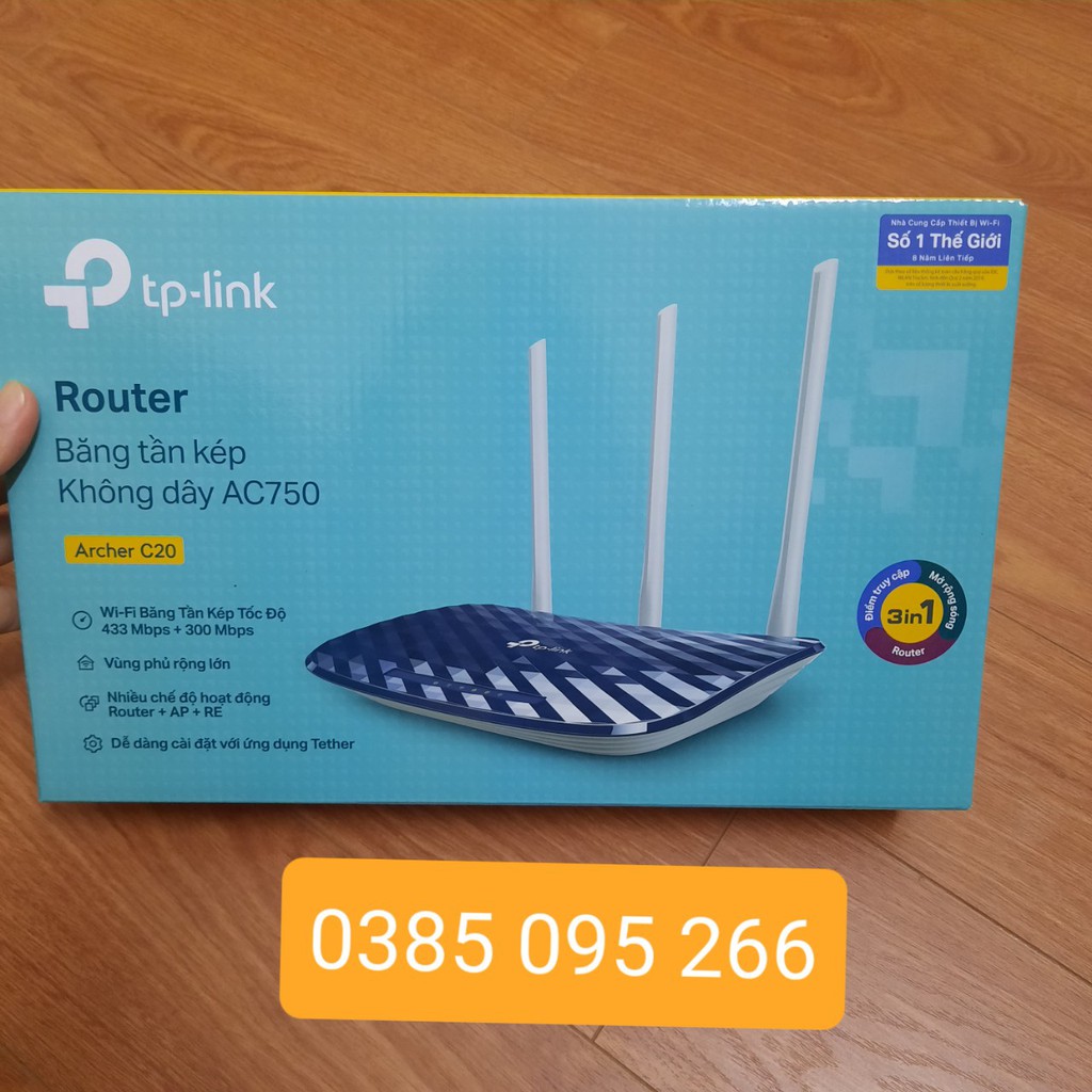 TP-Link Archer C20 - Router Băng Tần Kép Không Dây AC750 - Hàng Chính Hãng