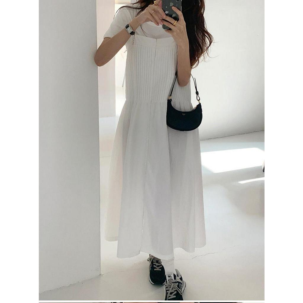 Đầm Hai Dây Màu Trơn Dáng Dài Vừa Vặn 62622