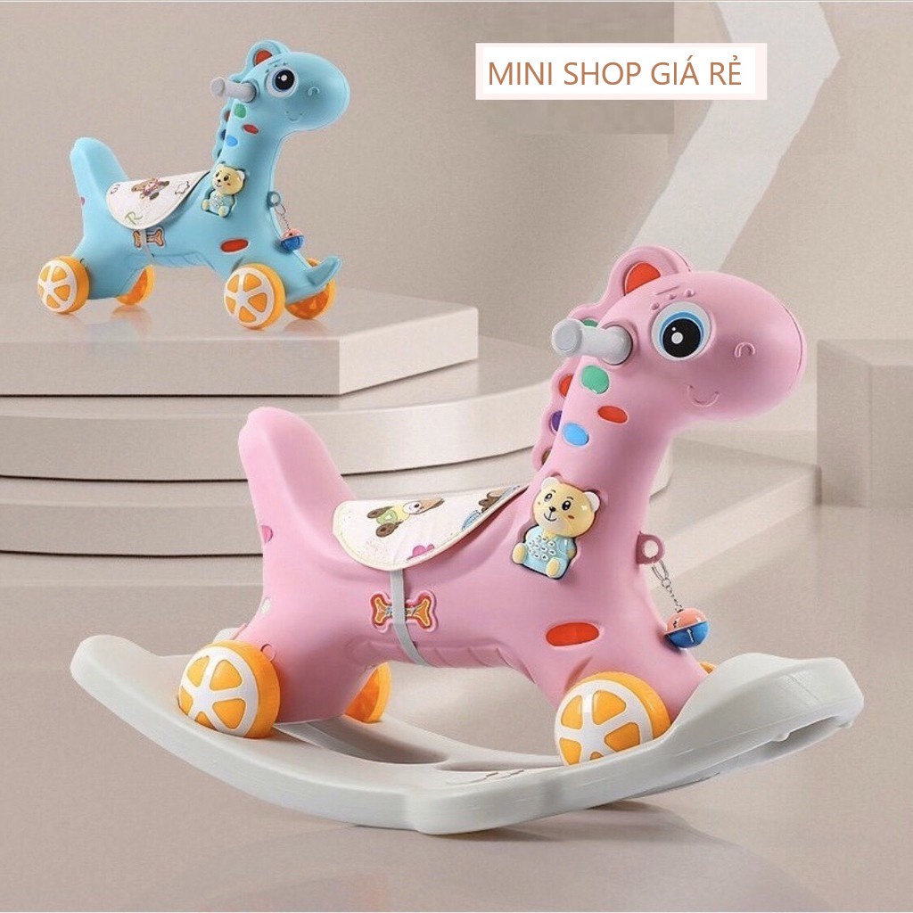 Ngựa Bập Bênh Cho Bé Yêu, Xe Chòi Chân 2 in 1 Có Nhạc Siêu Dễ Thương