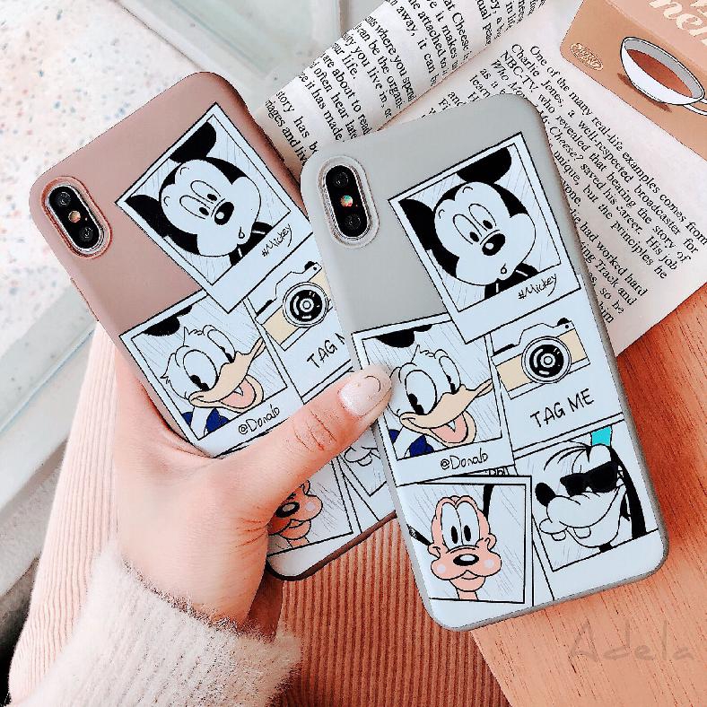 Ốp điện thoại silicon mềm hình chuột Mickey hoạt hình 924 cho Iphone 6 6s Plus 8 7 Plus X XS XR XS Max