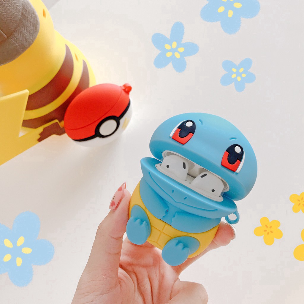 Vỏ Bảo Vệ Hộp Sạc Tai Nghe Kebidumei Cho Airpods 1 / 2 Chất Liệu Tpu Mềm Hình Pokemon Dễ Thương