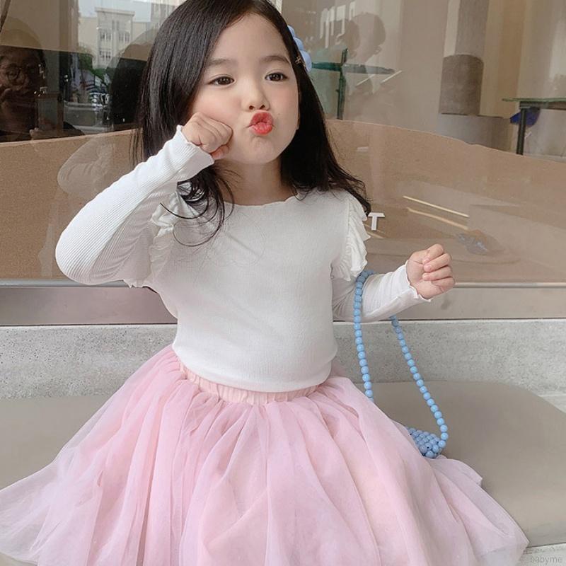 Áo thun tay dài màu sắc xinh xắn thời trang dành cho bé yêu