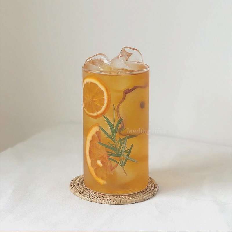 Cốc thuỷ tinh Hàn Quốc đáy mỏng quay home coffee