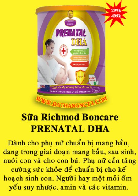 Sữa Prenatal DHA dành cho phụ nữ mang thai và cho con bú hộp 900gram