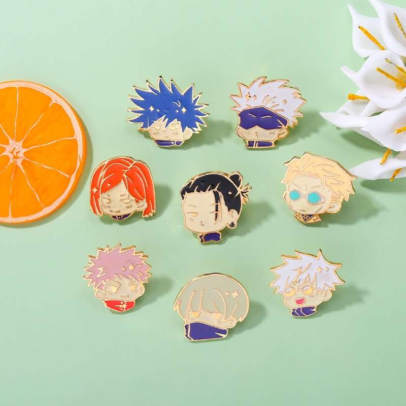 Ghim cài QIHE JEWELRY nhân vật anime Jujutsu kaisen thích hợp gắn balo làm quà tặng bạn bè