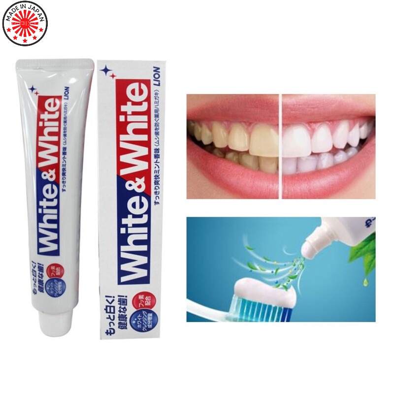 Kem đánh răng White & White Nhật Lion 150g