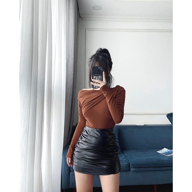 ÁO THUN DÀI TAY LỆCH VAI HÓT HÍT