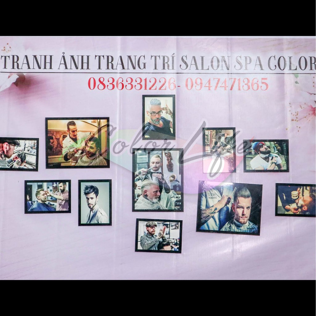 BỘ 11 TRANH SALON TÓC NAM (BARBER) SIÊU ĐẸP-FL5 - ÁNH DƯƠNG