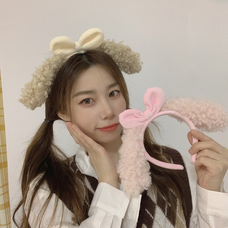 Băng Đô Bông Mềm Mại Kiểu Dáng Hoạt Hình Đáng Yêu Cho Nữ