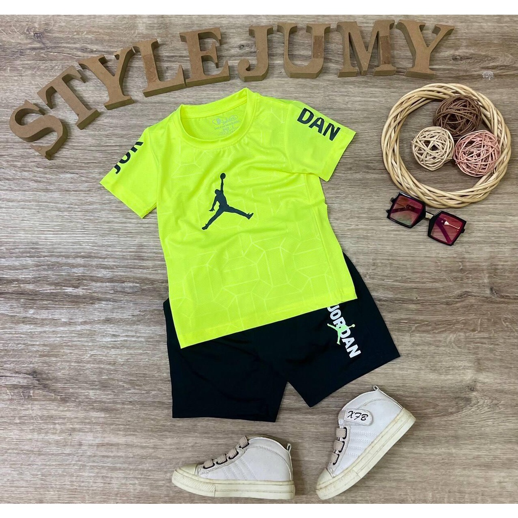 Size 1-10  - Bộ quần áo thể thao ngắn tay cho bé trai ải thun lạnh cao cấp in logo ngực chữ dọc tay áo