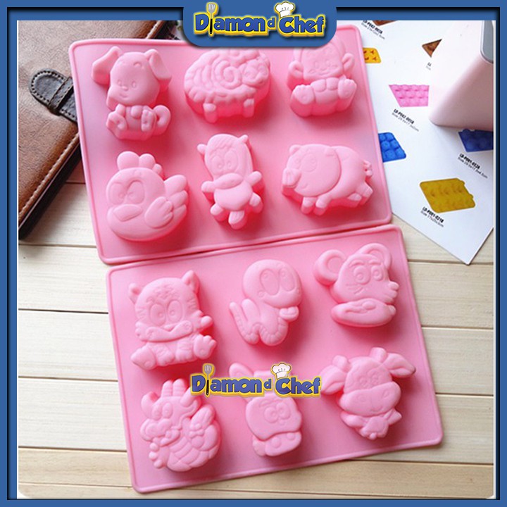 Khuôn Silicon Socola 3D Hình 12 Con Giáp
