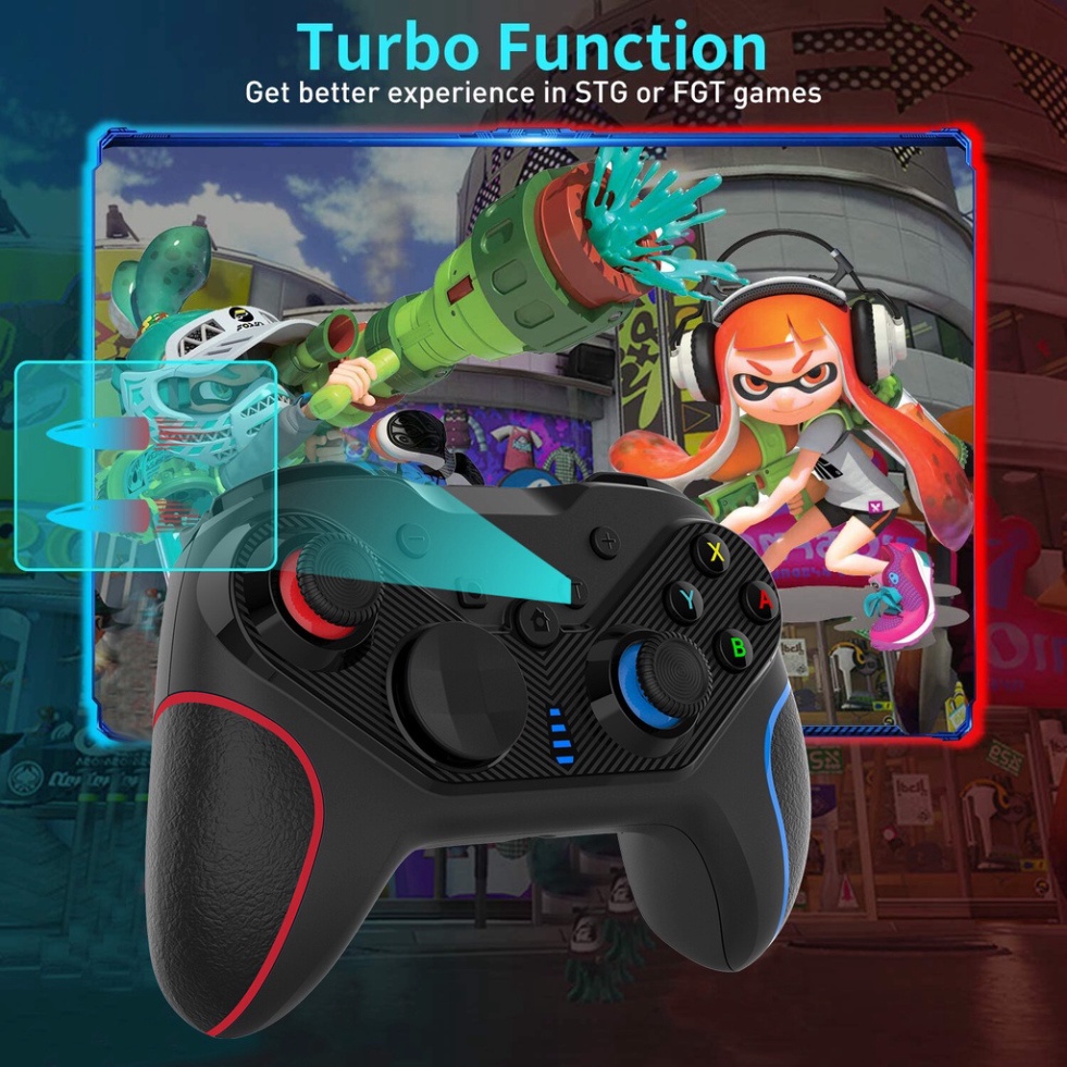 𝓗à𝓷𝓰 𝓢ẵ𝓷 Tay cầm chơi game Nintendo Switch pro controller S818 - Full tính năng WAKE UP, NFC, TURBO, RUMBLE