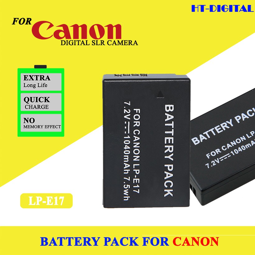 BỘ PIN SẠC CANON LP-E17 CHO CANON 750D 760D, 77D, M3, M5, 800D, M6 (Bảo hành 6 tháng)