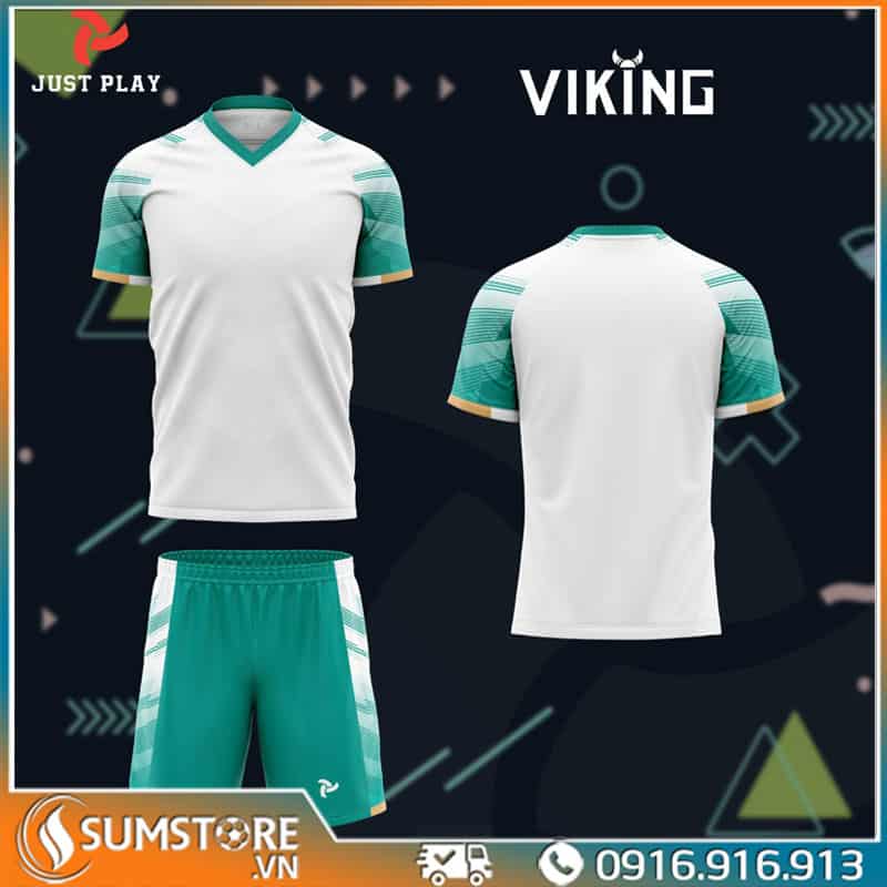 Áo Đá Banh Không Logo Viking Trắng - Áo Bóng Đá Mới Nhất