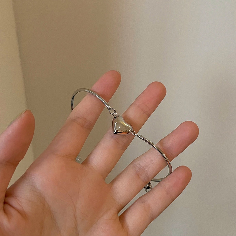 Vòng Tay Bạc Thiết Kế Đơn Giản Có Thể Điều Chỉnh Kích Cỡ Dành Cho