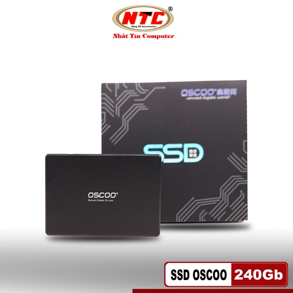 Ổ cứng SSD OSCOO 240GB SATA III 2.5-inch - tốc độ đọc 520MB/s (Đen)