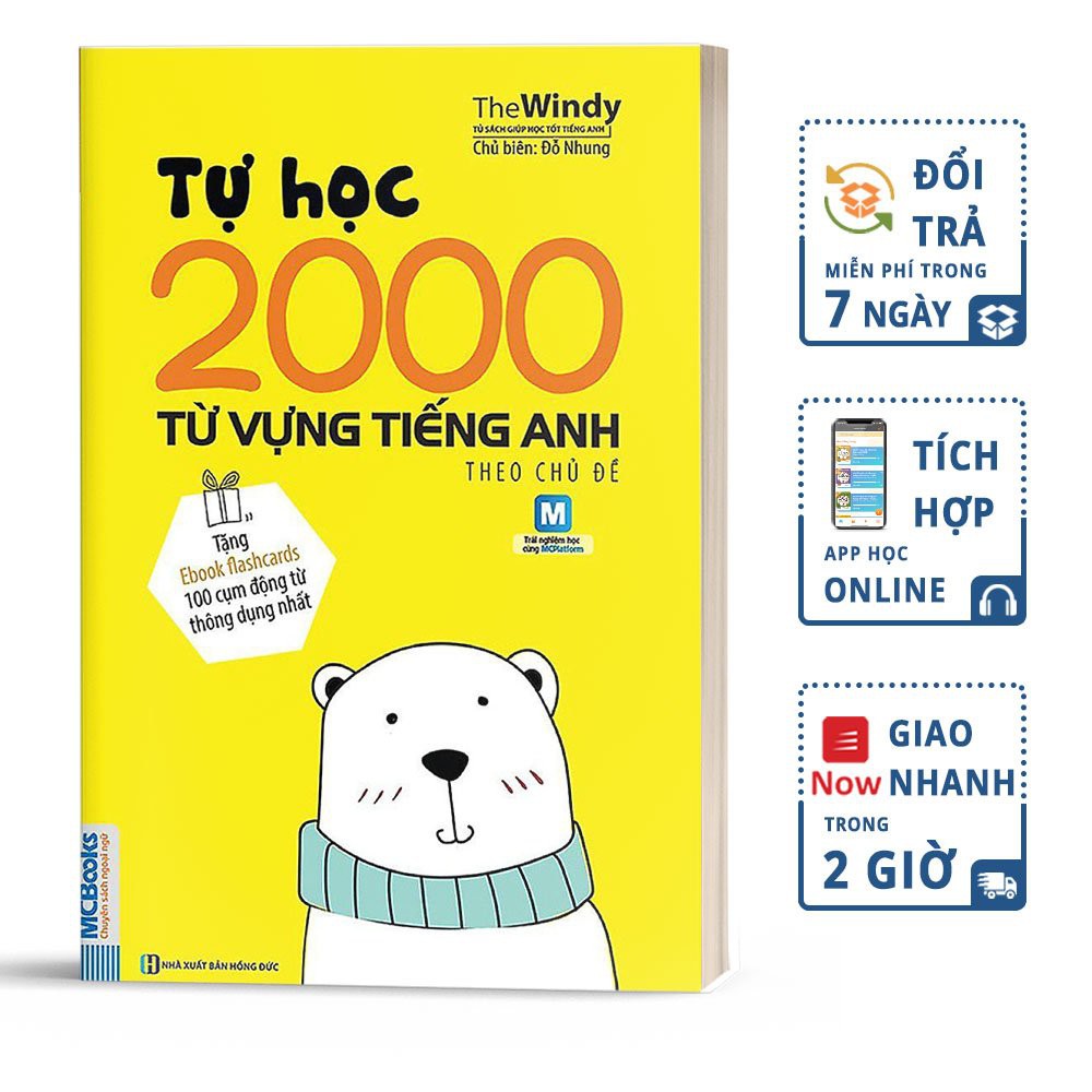 Sách - Tự Học 2000 Từ Vựng Tiếng Anh Theo Chủ Đề (Khổ Nhỏ) - Tặng Kèm App Online