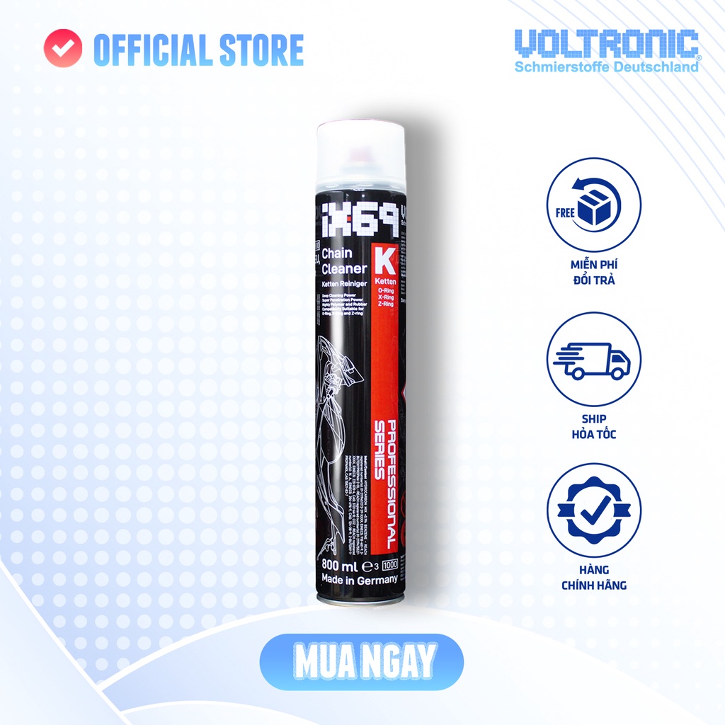 Xịt rửa sên nhập khẩu chính hãng từ đức VOLTRONIC IX69 Jumbo 800ml - VOLTRONIC VIETNAM store