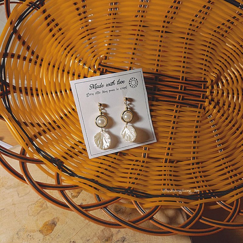 SET NGUYÊN LIỆU HANDMADE DIY TỰ LÀM 1 ĐÔI BÔNG TAI HOA TAI TRANG SỨC HANDMADE